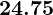 Rendered by QuickLaTeX.com \displaystyle\boldsymbol{24.75}