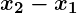 Rendered by QuickLaTeX.com \boldsymbol{x_2 - x_1}