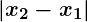 Rendered by QuickLaTeX.com \boldsymbol{|x_2 - x_1|}