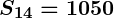 Rendered by QuickLaTeX.com \boldsymbol{S_{14} = 1050}