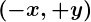 Rendered by QuickLaTeX.com \boldsymbol{(-x, +y)}