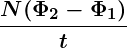 Rendered by QuickLaTeX.com \displaystyle  \boldsymbol{\frac{N(\Phi_2 - \Phi_1)}{t}}