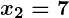 Rendered by QuickLaTeX.com \boldsymbol{x_2 = 7}