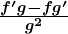 Rendered by QuickLaTeX.com \boldsymbol{\frac{f'g - fg'}{g^2}}