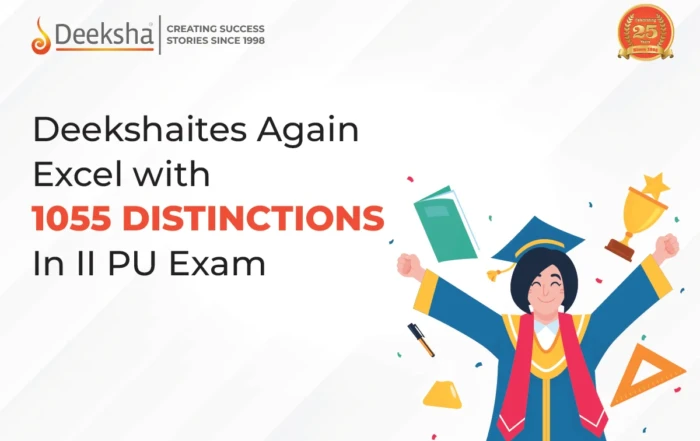 Deekshaites Again Excel with 1055 Distinctions In II PU Exam