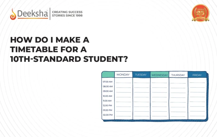 How do I make a timetable for a 10th standard student