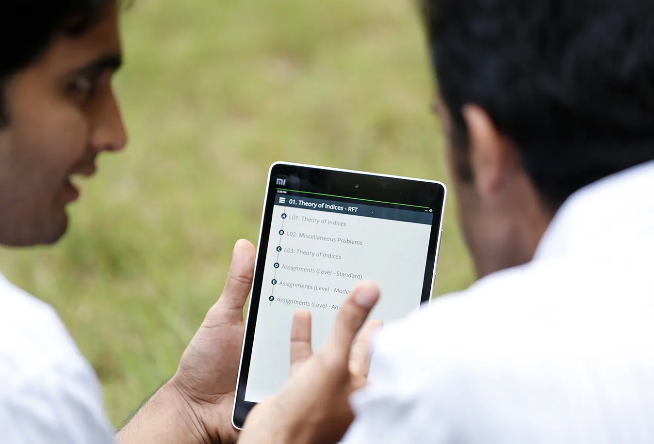 deeksha student on tablet