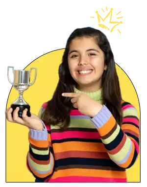 girl with award