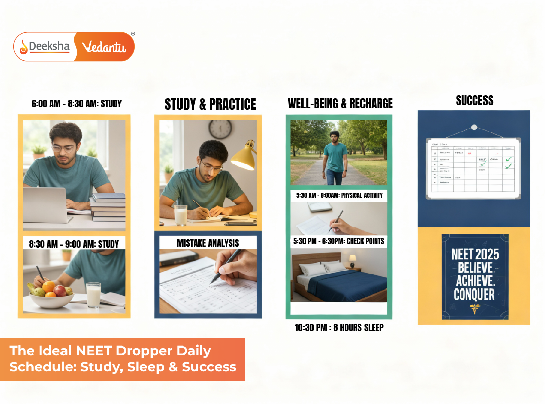 The Ideal NEET Dropper Daily Schedule: Study, Sleep & Success