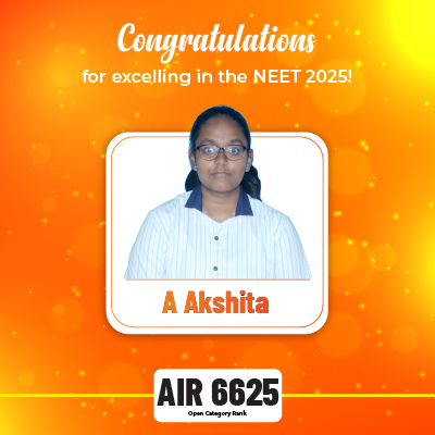 A Akshita | NEET 2025 Deeksha Vedantu Results