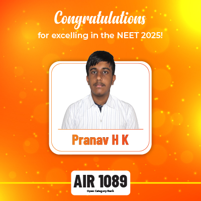 Pranav H K | NEET 2025 Deeksha Vedantu Results