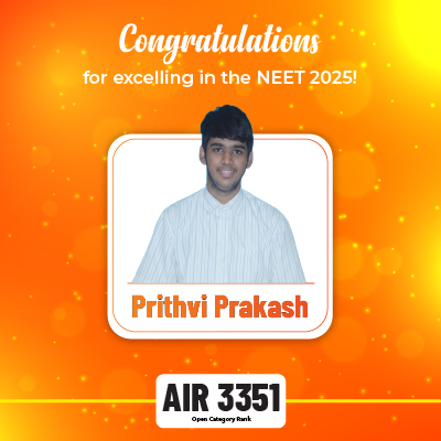 Prithvi Prakash | NEET 2025 Deeksha Vedantu Results
