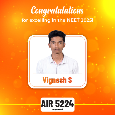 Vignesh S | NEET 2025 Deeksha Vedantu Results