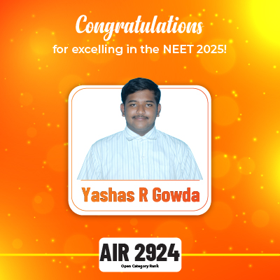 Yashas R Gowda | NEET 2025 Deeksha Vedantu Results