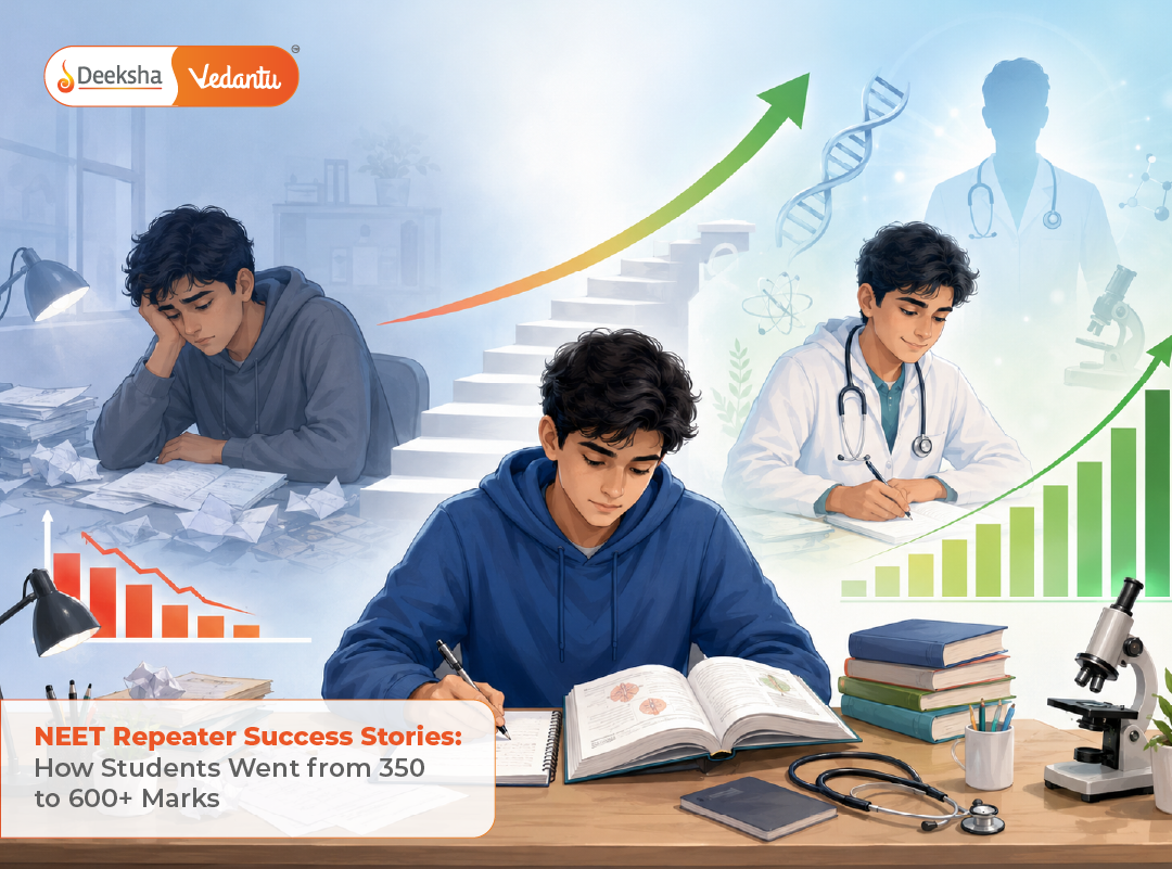 NEET Repeater Success Stories How Students Went from 350 to 600+ Marks